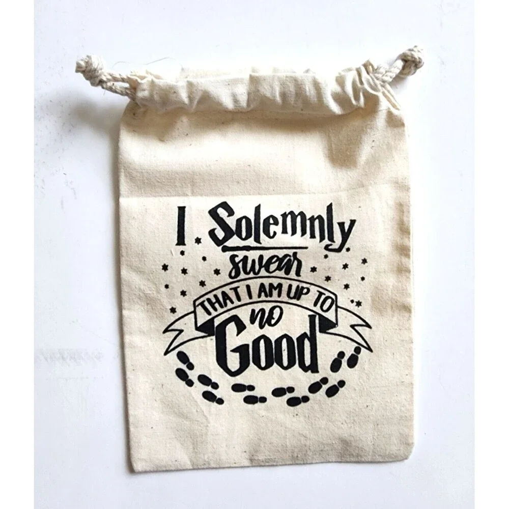 HappyBeeCo I Solemnly Swear That I Am Up To Good Favour Bags Cloth Cotton...